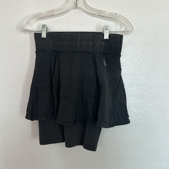 Free people movement size Small gray  women's boho skort active‎ luxury viscose - Picture 1 of 6